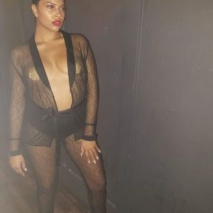 Sexy see through suit